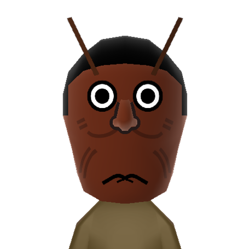 JOHJ Mii character: A Terraformar (giant mutated humanoid cockroach) from the manga/anime "Terra Formars".
