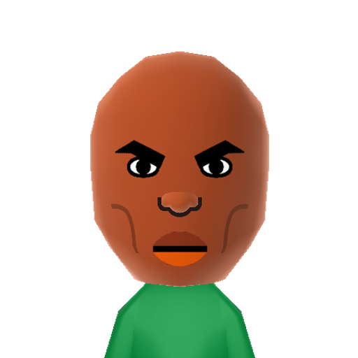 H.WaldenIV Mii character: Retired Drill Sgt. Harvey Walden IV from Celebrity Fit Club.