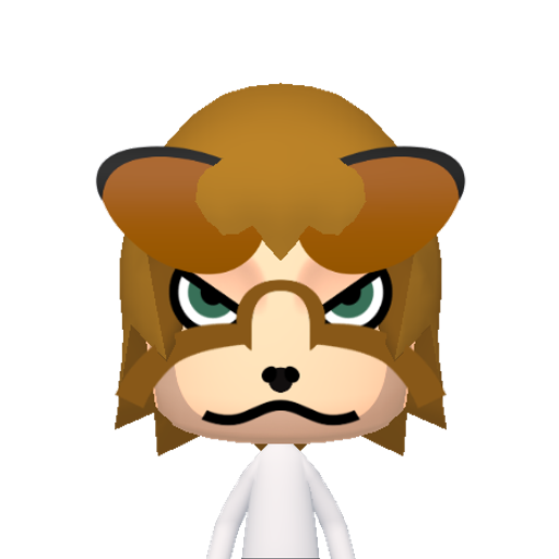 FoxMcCloud Mii character: Fox McCloud from the Star Fox game series by Nintendo. Tweaked from WiiSPN's design.