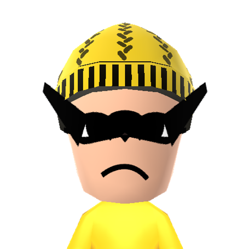 W. Yellow Mii character: From Platinum Games' "The Wonderful 101".