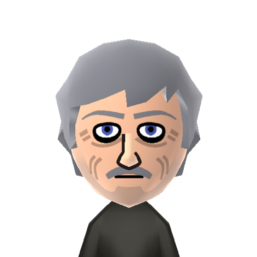 Old Snake Mii character: Solid Snake during his time in MGS4.