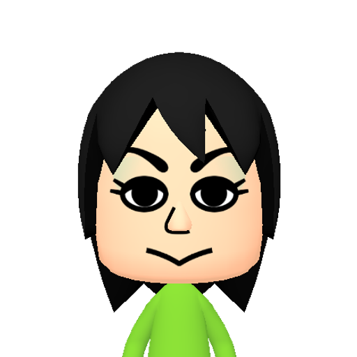 苔枉枢枚枫杭郁矾奈奄 Mii character: This Mii is from the Switch SDK as a SampleDB Mii.