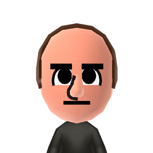 F.Rizzoli Mii character: He is from the Youtube video "If Super Mario Bros Had a Hostage Negotiator", created by Dorkly. He is the only person in the Mushroom Kingdom equipped to deal with the Princess's kidnapping.