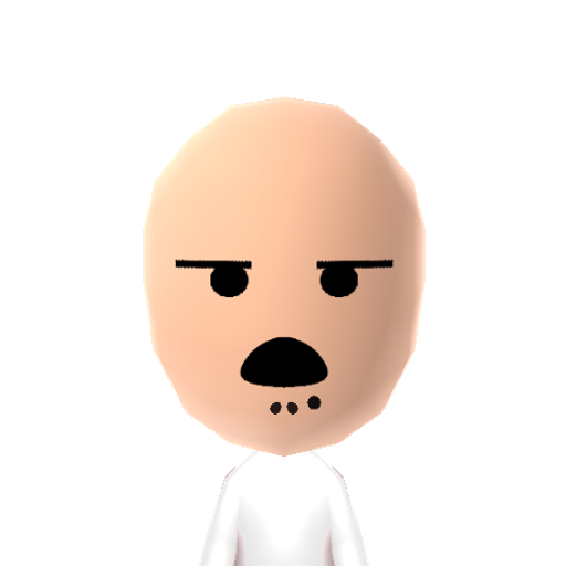 Cereal Guy Mii character: An Internet meme. -crunch- -crunch- hmmm? -crunch-