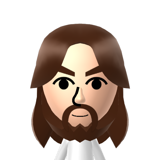 Jesus Mii character: These are extracted and derived from the Mii Central Miis from the 3DS Miitopia.
