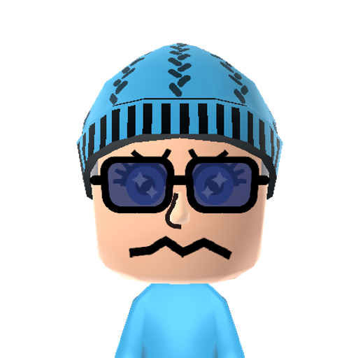 Cyan Mii character: A random Mii from my Wii U