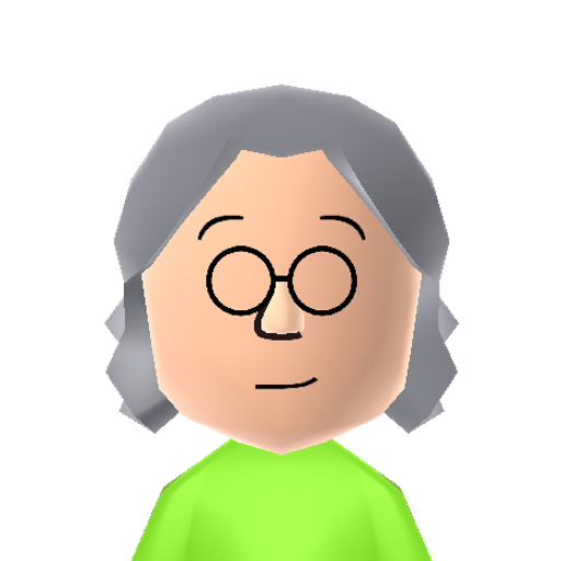 Muriel Mii character: The lovely old woman from "Courage the Cowardly Dog". She's often put in precarious situations for Courage to save.
