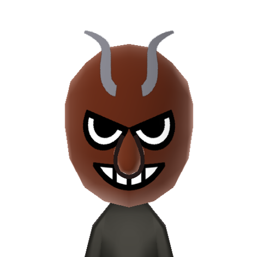 The Devil Mii character: This is a Mii uploaded for the 3DS version and distributed by Mii Central for both the 3DS and Switch versions of Miitopia.