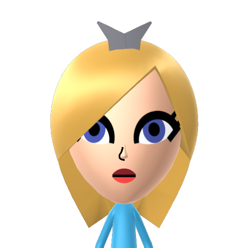Rosalina Mii character: These are extracted and derived from the Mii Central Miis from the 3DS Miitopia.