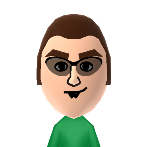 Raymond Mii character: He works at one of the "BARC" pet supply stores in "Nintendogs + Cats" for 3DS.
