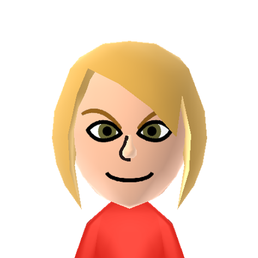 Viridi Mii character: The vengeful Goddess of Nature from Kid Icarus: Uprising. She seeks to wipe out humanity.