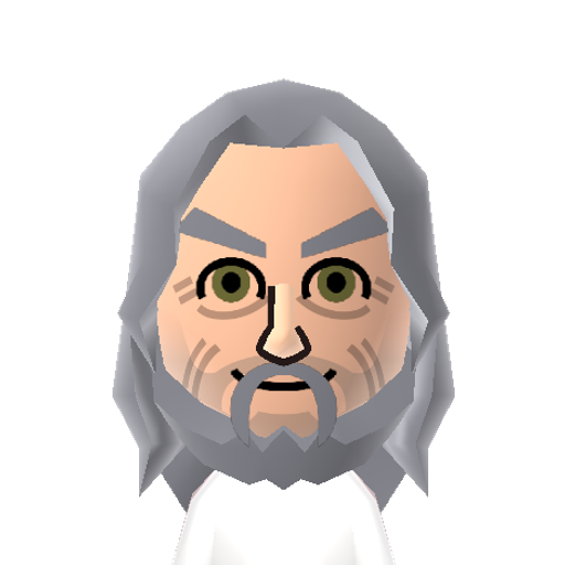 Gandalf Mii character: These are extracted and derived from the Mii Central Miis from the 3DS Miitopia.