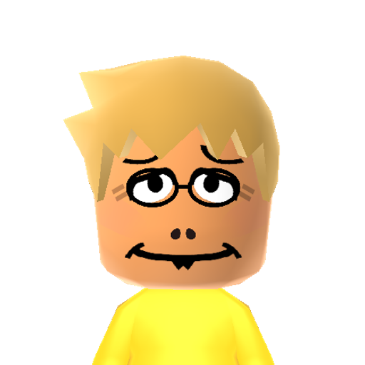 Alphys Mii character preview