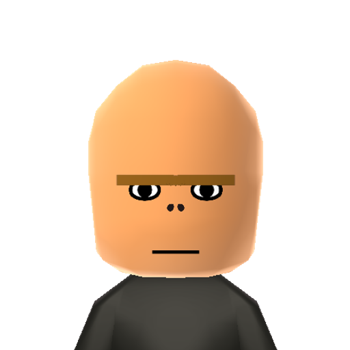 Mycaruba Mii character: Character from "Out of this World" and notorious Game Grumps meme AKA Mycaruba, Mike Aruba, My Caruba, My Car, Roomba, and Mikarooba.
