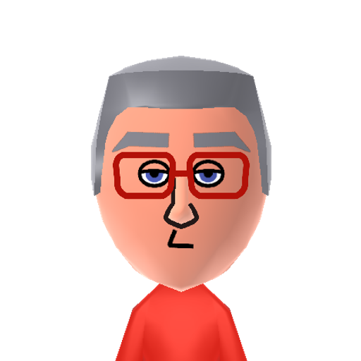 BeesMcBees Mii character: An elderly hipster character Rev from Vinesauce made for the game Kitty Powers Matchmaker.