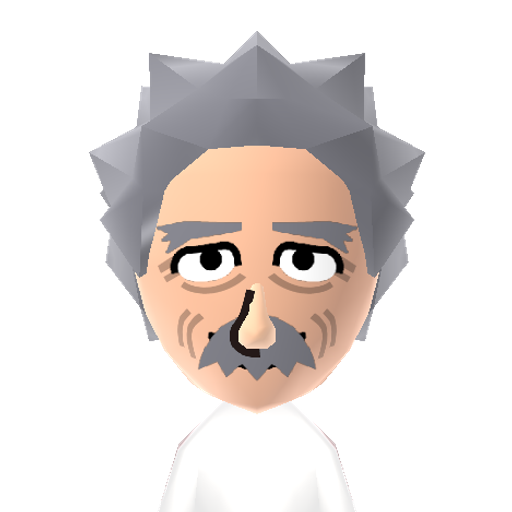 Alвеят E. Mii character: A famous German scientist.