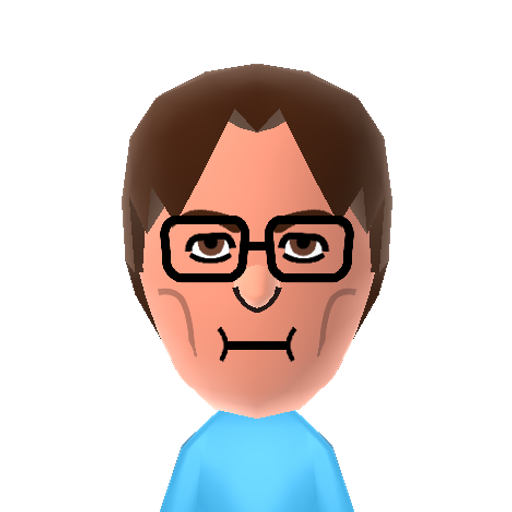 Lumbergh Mii character: The annoying boss from "Office Space" played by Gary Cole, caught here mid-"mmm".