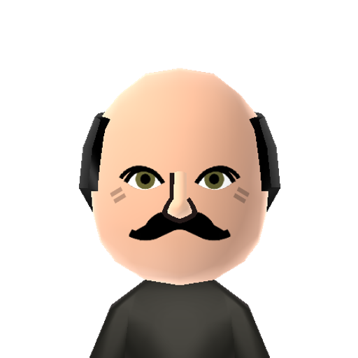Poirot Mii character: A detective from Agatha Christie's books (A B C murders, etc..). Also made into several movies.