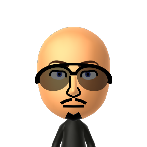 Pitbull Mii character: A Mii from Wii Sports Resort: Meme Squad, a mod for Wii Sports Resort