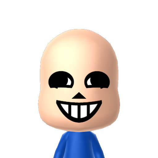 sans Mii character: These are extracted and derived from the Mii Central Miis from the 3DS Miitopia.