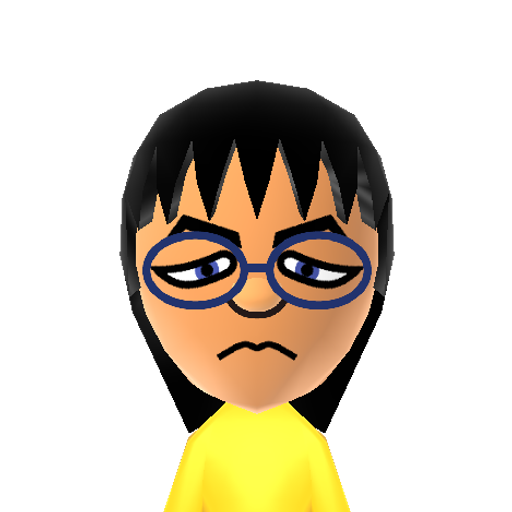 Sukehiro Mii character: A Mii uploaded to Check Mii Out Channel (WiiLInk)