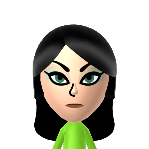 Shego Mii character: These are extracted and derived from the Mii Central Miis from the 3DS Miitopia.