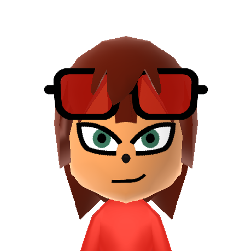 Knuckles Mii character: A Mii from Jackson's WSR Mod, a mod for Wii Sports Resort.