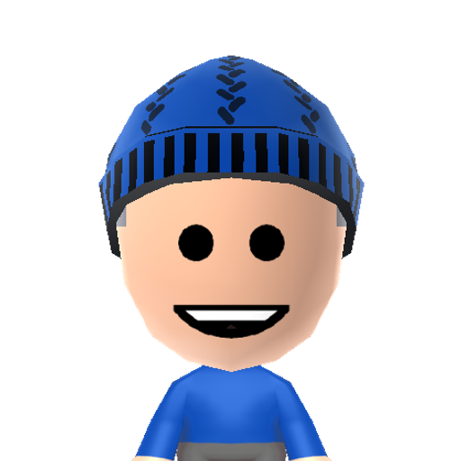 Blue Toad Mii character: Character from Mario games.