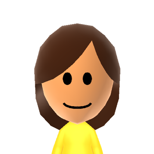 Smiley Mii character: One of the 4 kids from the Flash game series "Riddle School" by Jonchrome
