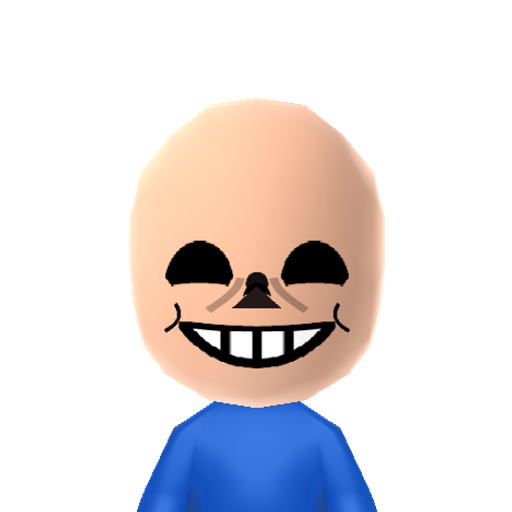 Sans Mii character: Brother of the famous Papyrus from Undertale