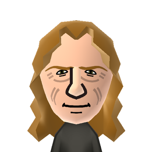 Megadave Mii character: An older looking, less angry version of the vocalist and guitarist of Megadeth. Now mellowed out after discovering Jesus and not hating Metallica.