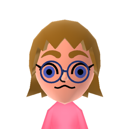 Siobhan Mii character: A Mii from Wii Sports On Steroids, a mod for WIi Sports