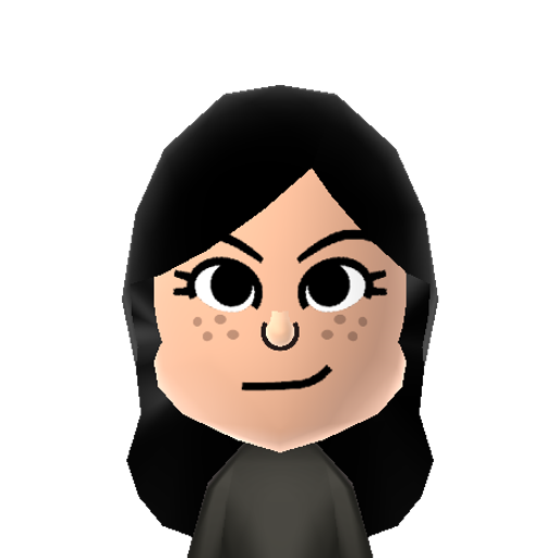 Jerry Peet Mii character: Animator specializing in My Little Pony known for her YouTube shows "In A Minute" and "Glass of Water". This is the Equestria Girls avatar.