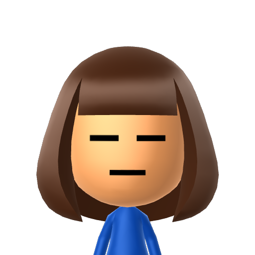 Frisk Mii character: These are extracted and derived from the Mii Central Miis from the 3DS Miitopia.