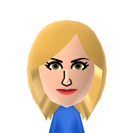 Rose Tyler Mii character: The 9th and 10th Doctor's first companion from "Doctor Who", played by Billie Piper.