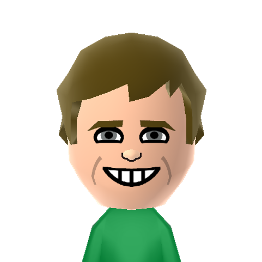 Moot Mii character: Christopher Poole, AKA moot. Creator of 4chan.