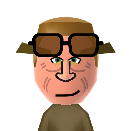 Indiana Mii character: The adventure seeking archaeologist from the "Indiana Jones" movies, played by Harrison Ford.