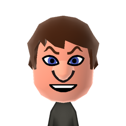 Justin F. Mii character: From the British children's series "Something Special" and "Tikkabilla".