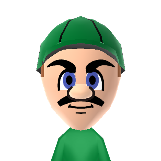Luigi Mii character: Mario's younger brother, who is commonly known as a coward but can complete pretty much anything Mario can!