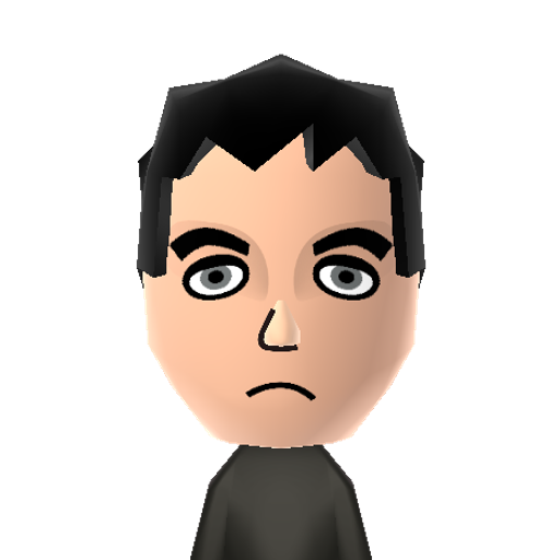 Ian Curtis Mii character: Lead singer of the band Joy Division.