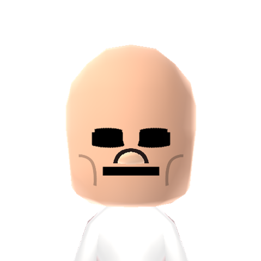 Skeleton Mii character: Undead hostile mob from Minecraft in Mii form.