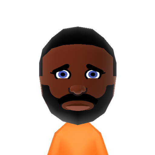 Geordi LaF Mii character: Character in Star Trek: The Next Generation. Played by Levar Burton. This version has Geordi with artificial eyes from the TNG movies.