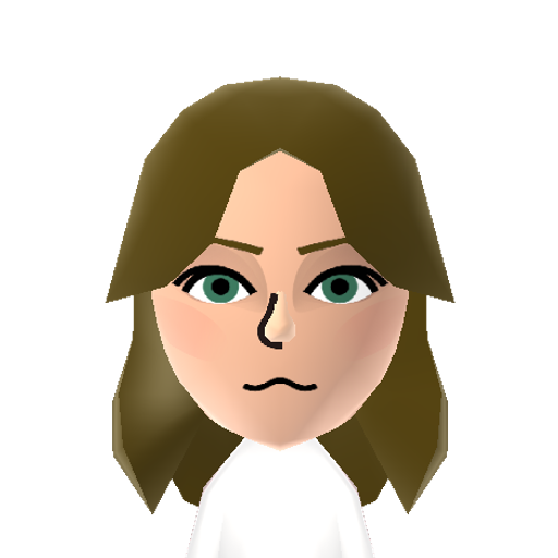 Palutena Mii character: Goddess Of Light from "Kid Icarus". She tends to be very commanding...