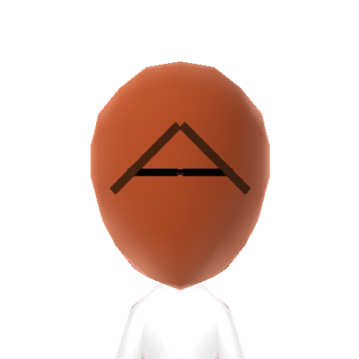 a mii Mii character: Mii that has an "A" on it's face, so maybe your miis can learn the ABC's... well at least the first letter.