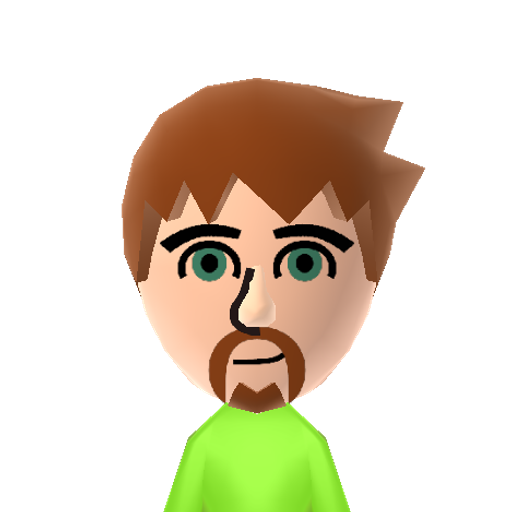 Sagan Mii character: Slovak cyclist famous for winning a bunch of green maillots on le tour and genuinely being an awesome guy.