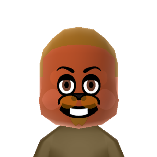 Toy Freddy Mii character: The new face of Freddy Fazbear, now more kid friendly! This character from "Five Nights at Freddy's 2" acts almost like his original counterpart.