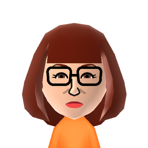 Velma Mii character: The brains of the Scooby Doo gang.