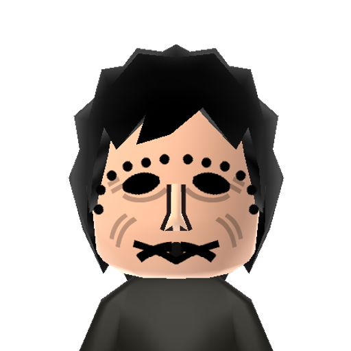 leatherfac Mii character: The killer from "The Texas Chainsaw Massacre". On his face is a mask of human skin.