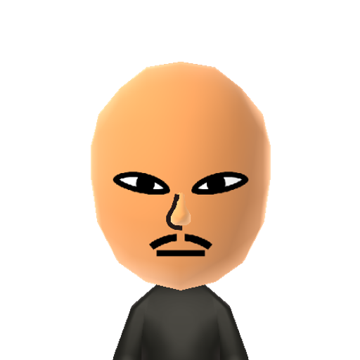 Oddjob Mii character: Goldfingers's sidekick from James Bond's movie "Goldfinger".