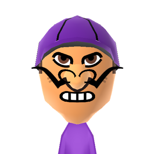 Waluigi Mii character: The Anti-Luigi, & just like Luigi, he's often in the shadow of Wario. Usually seen in party games such as Mario Tennis & Mario Party.